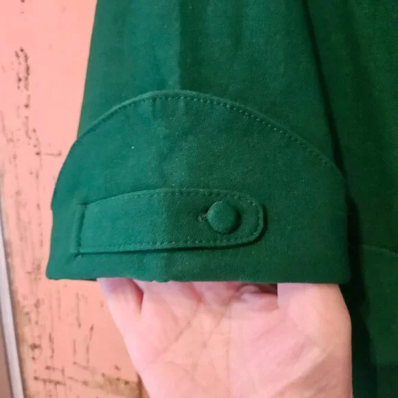 Unique Vintage Delores 1950s Emerald Green Swing Dress XXL - Picture 7 of 10